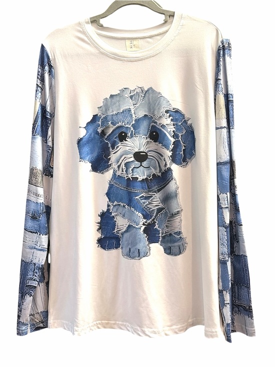 Tops - Long sleeve shirt. Denim puppy